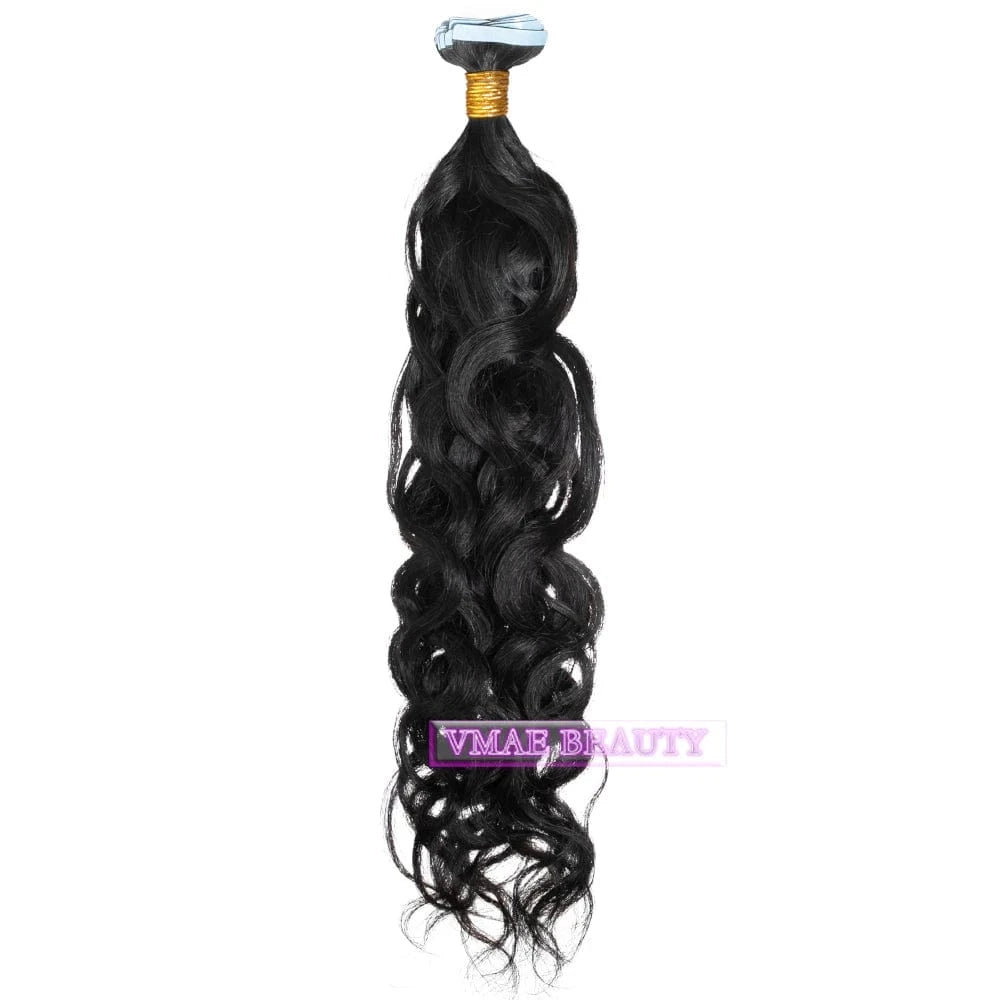 Vmae 100g Remy Raw 3A 4A 4B 4C Cambodian Deep Afro Kinky Curly Tape In Hair Extensions Human Hair