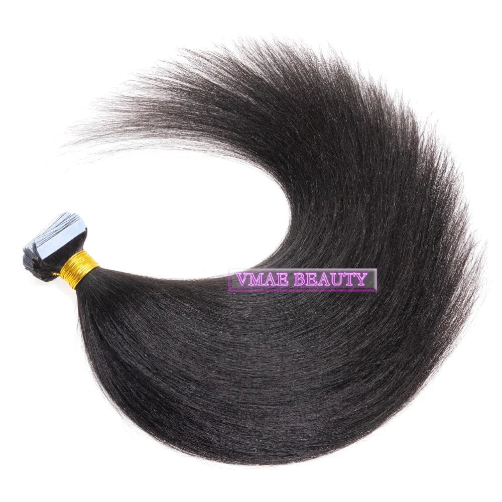 Vmae 100g Remy Raw 3A 4A 4B 4C Cambodian Deep Afro Kinky Curly Tape In Hair Extensions Human Hair