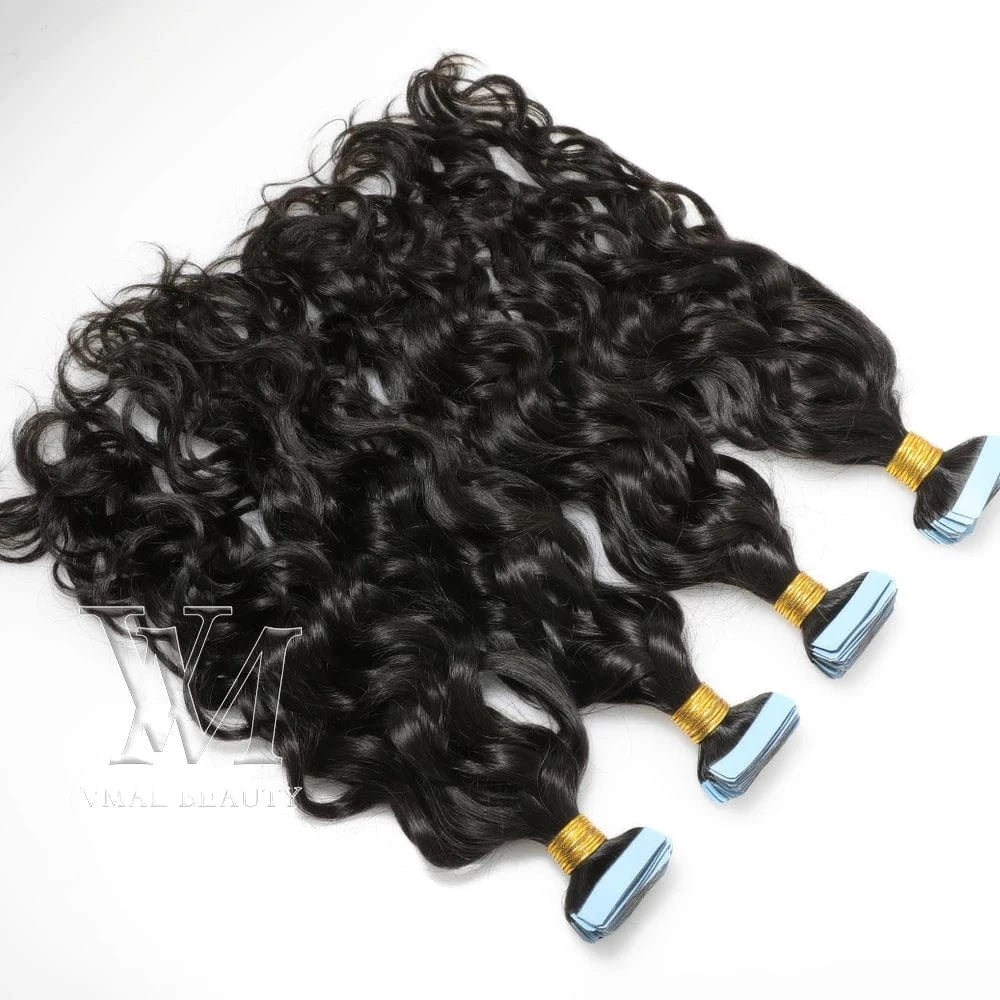 Vmae 100g Remy Raw 3A 4A 4B 4C Cambodian Deep Afro Kinky Curly Tape In Hair Extensions Human Hair