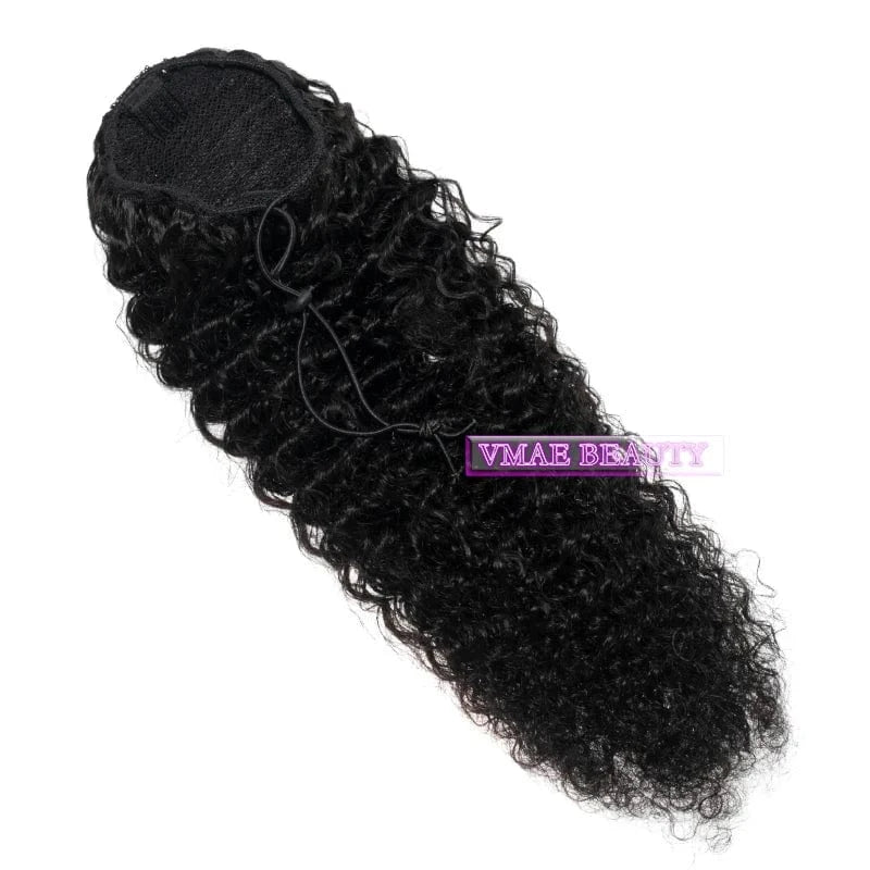 VMAE 100g Virgin Raw Cuticle Aligned Afro Kinky Curly Ponytails Wrap Around Drawstring Ponytail Human Hair Extensions