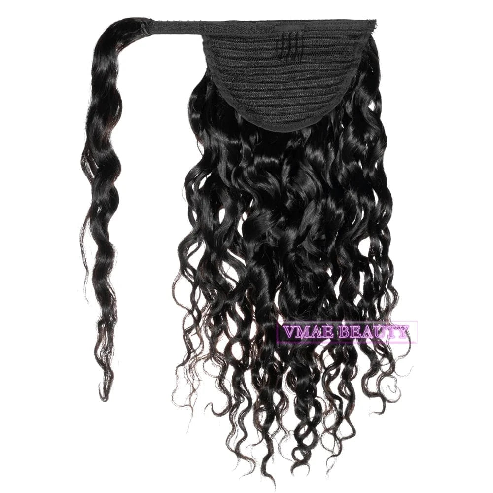 VMAE 100g Virgin Raw Cuticle Aligned Afro Kinky Curly Ponytails Wrap Around Drawstring Ponytail Human Hair Extensions