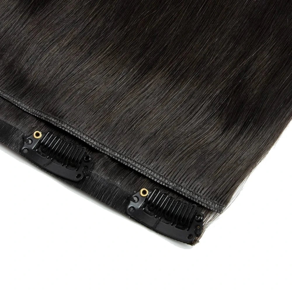 VMAE 100g Wholesale Remy Hair Extension Indian Raw Cuticle Aligned Clip-In Coarse Kinky Straight Genius Seamless