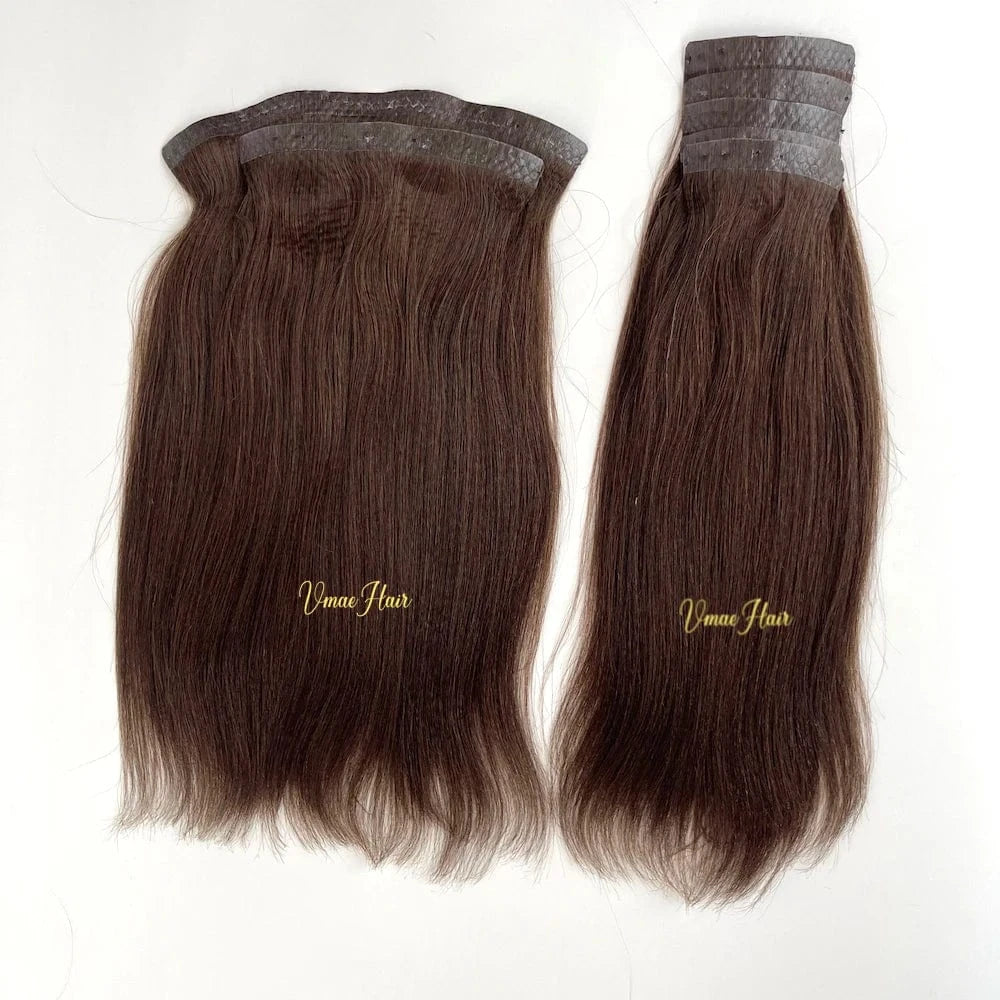 VMAE 100g Yaki Straight Wholesale Remy Hair Extension Indian Raw Cuticle Aligned Seamless PU Invisible Clip Ins Afro Kinky Curly