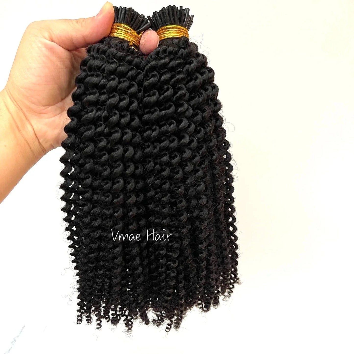 VMAE Burmese Unprocessed Virgin Hair 100g I Tips Body Deep Water Afro Kinky Curly I Tip Human Hair Extension