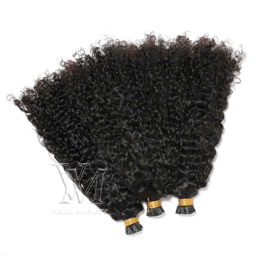 VMAE Burmese Unprocessed Virgin Hair 100g I Tips Body Deep Water Wave Afro Kinky Curly I Tip Human Hair Extension