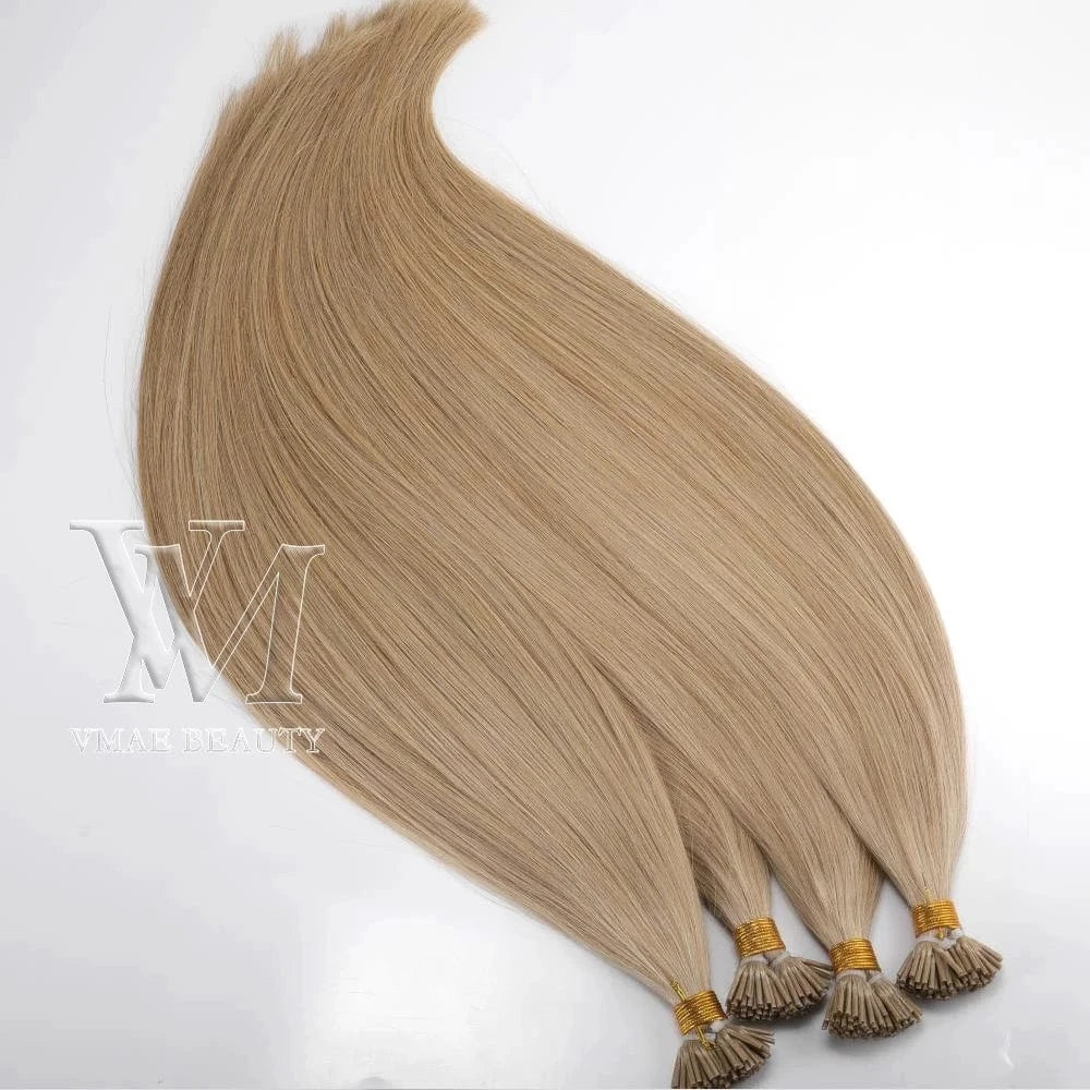 VMAE Cuticle Aligned European Hair Blonde 613 60 I Tips Flat Tip Virgin Kreatin K Tip Hair Extensions Human Hair