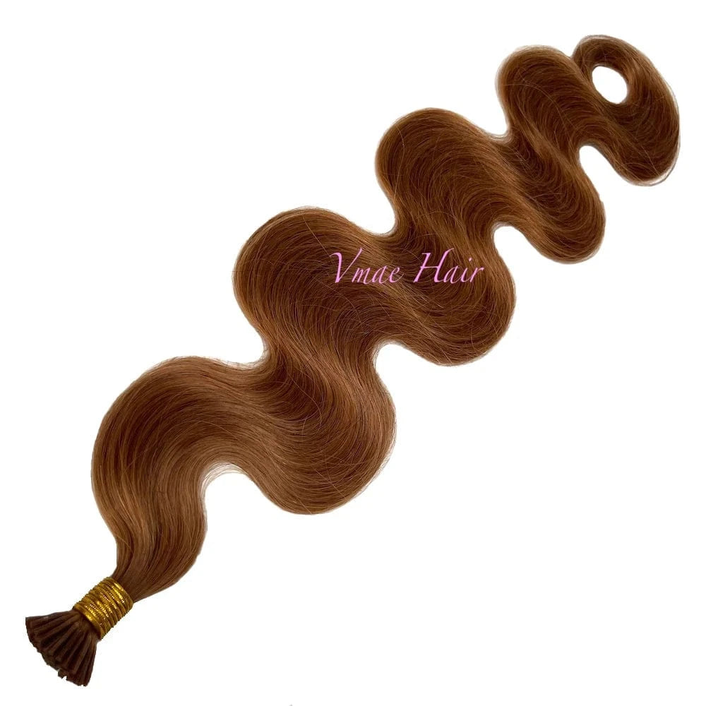 VMAE Cuticle Aligned Raw European Hair Remy Grade Wavy Blonde 30 I Tips Body Wave Kinky Curly Style Virgin I Tip Extensions