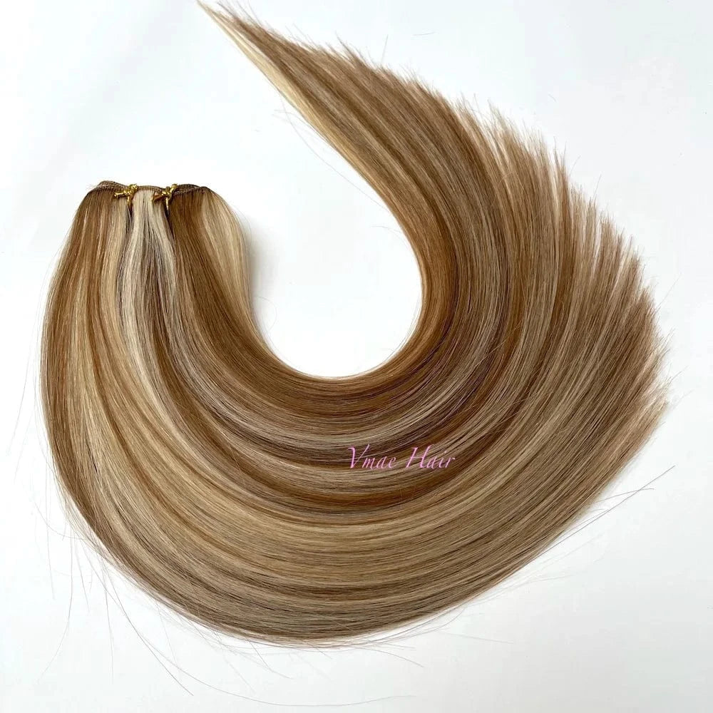 VMAE Double Drawn 613 60 Blonde Silver Straight Piano Blend Smooth and Aligned Russian Cuticle Remy Hair Extension Bundles