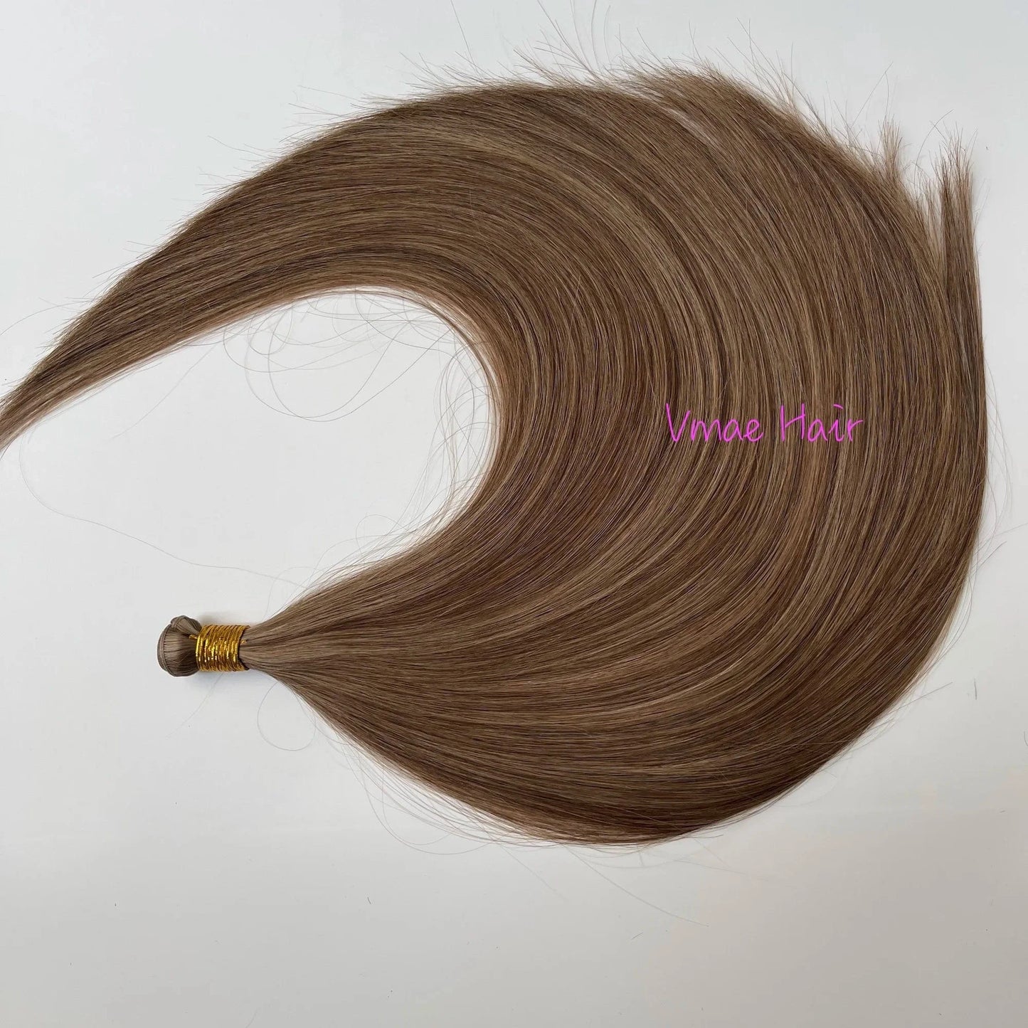 VMAE Double Drawn Straight Hand Tied Invisible Virgin Remy Cuticle Aligned Genius Russian Weft Human Hair Extensions Human Hair