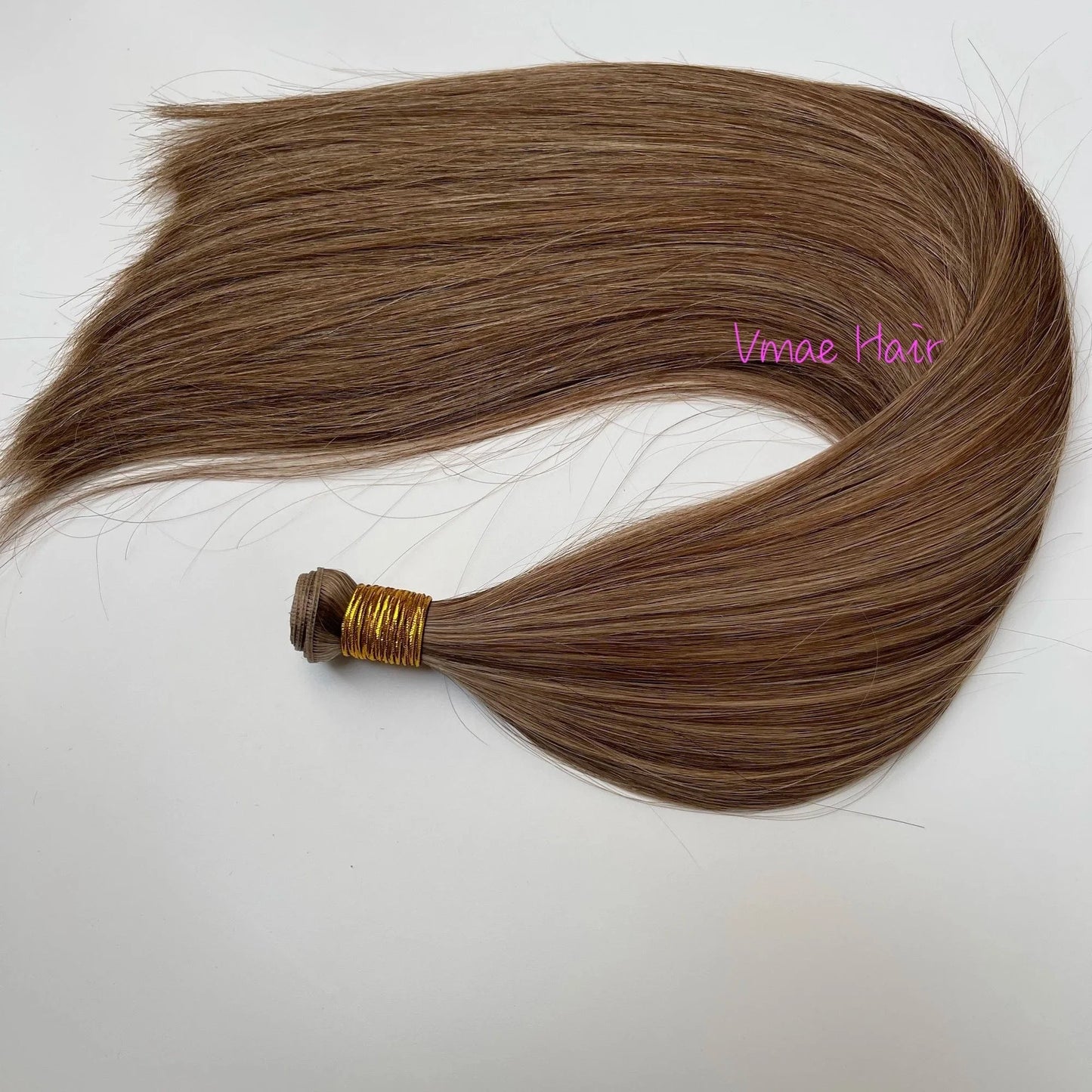 VMAE Double Drawn Straight Hand Tied Invisible Virgin Remy Cuticle Aligned Genius Russian Weft Human Hair Extensions Human Hair