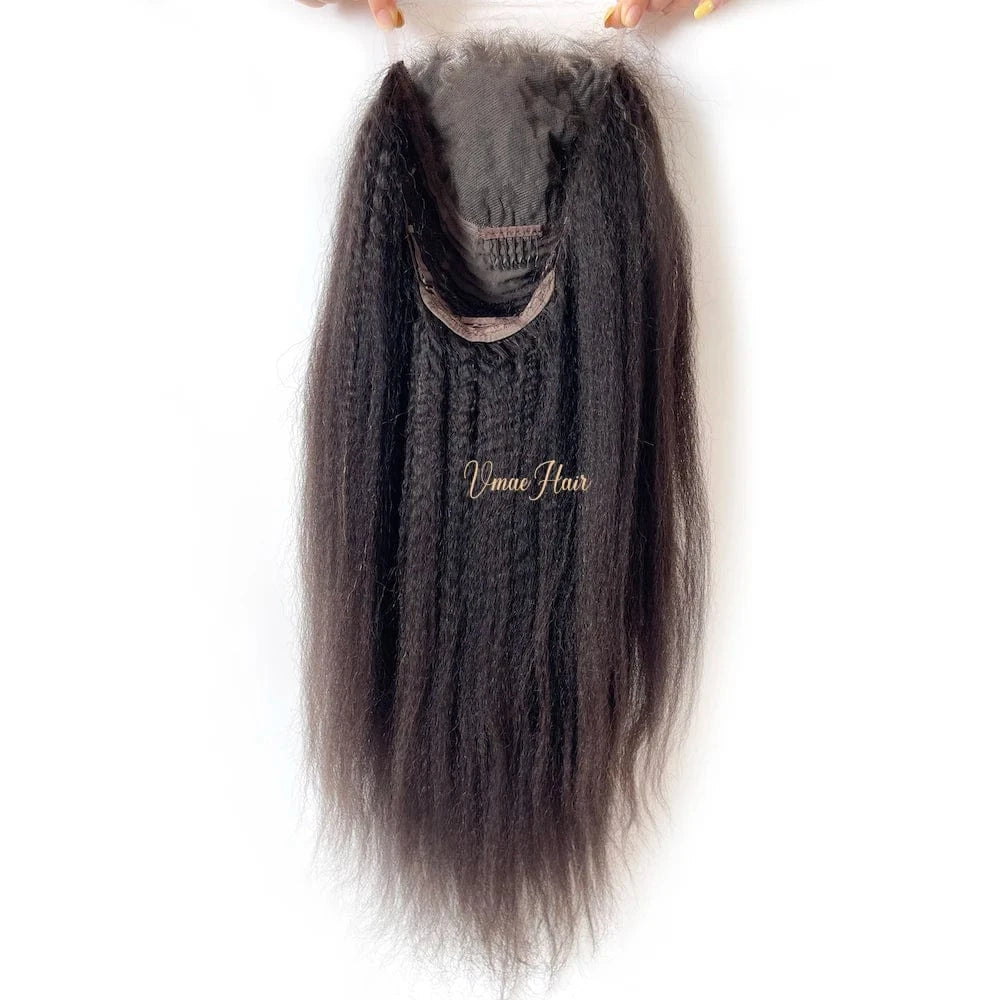 VMAE INDIAN Unprocessed Virgin Raw Coarse Kinky Straight Curly 5*5 HD Lace Frontal Human Hair Wig Lace Front Wigs for Black Wome