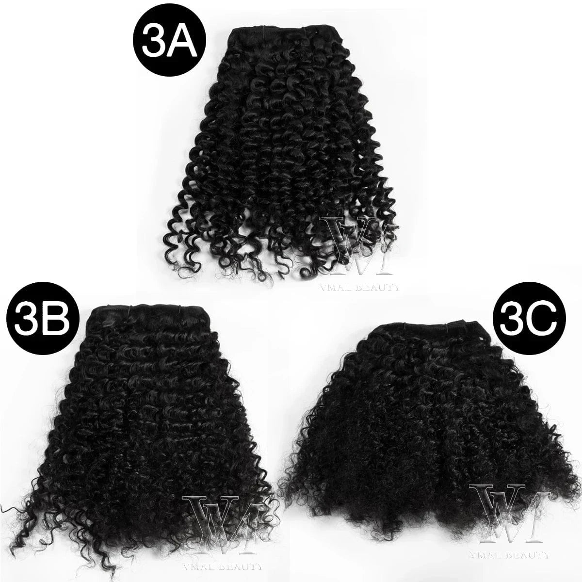 VMAE Mongolian 3A Kinky Curls Afro 100% Remy Human Hair Clip-In Extension Natural Wave Style for Black Women