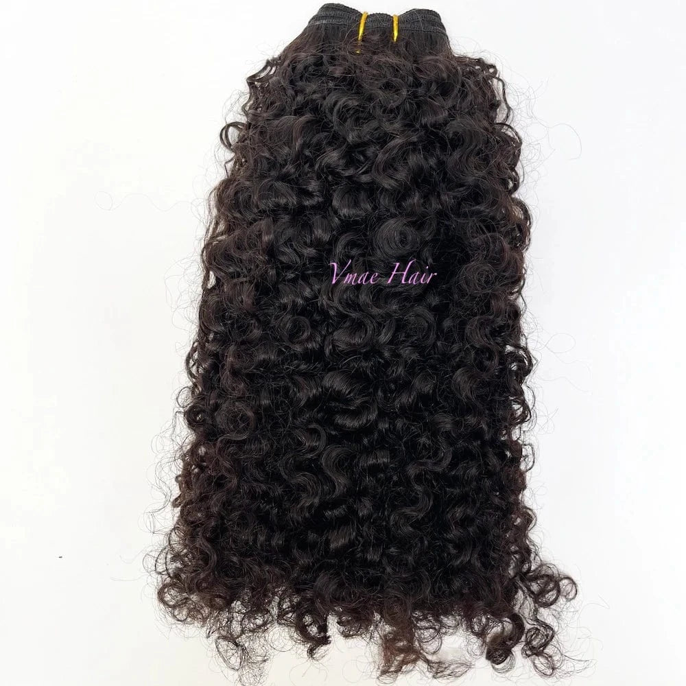 VMAE Raw Deep Afro Kinky Curly Wavy Bundles Cuticle Aligned Human Hair with Frontal and Closure Baby Hair Styles 3B Wave Curl