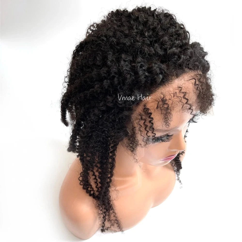 VMAE Raw Deep Afro Kinky Curly Wavy Bundles Human Hair with Frontal and Closure with Baby Hair Cuticle Aligned Hair