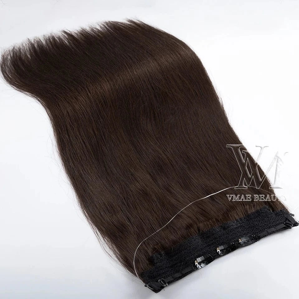 VMAE Remy Blonde Highlight Color Straight Russian Cuticle Aligned Raw Virgin Halo Hair Extensions Human Hair