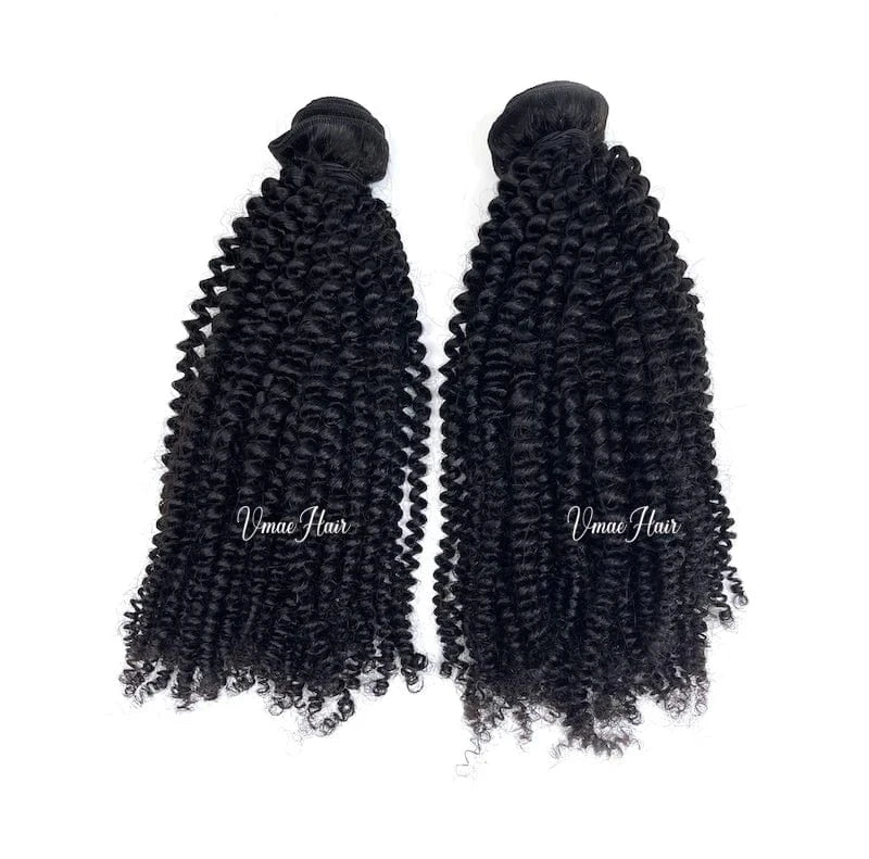 VMAE Remy Mongolian Wholesale Unprocessed Raw Weft Bundles Human Hair Afro Kinky Curly Human Hair Extensions
