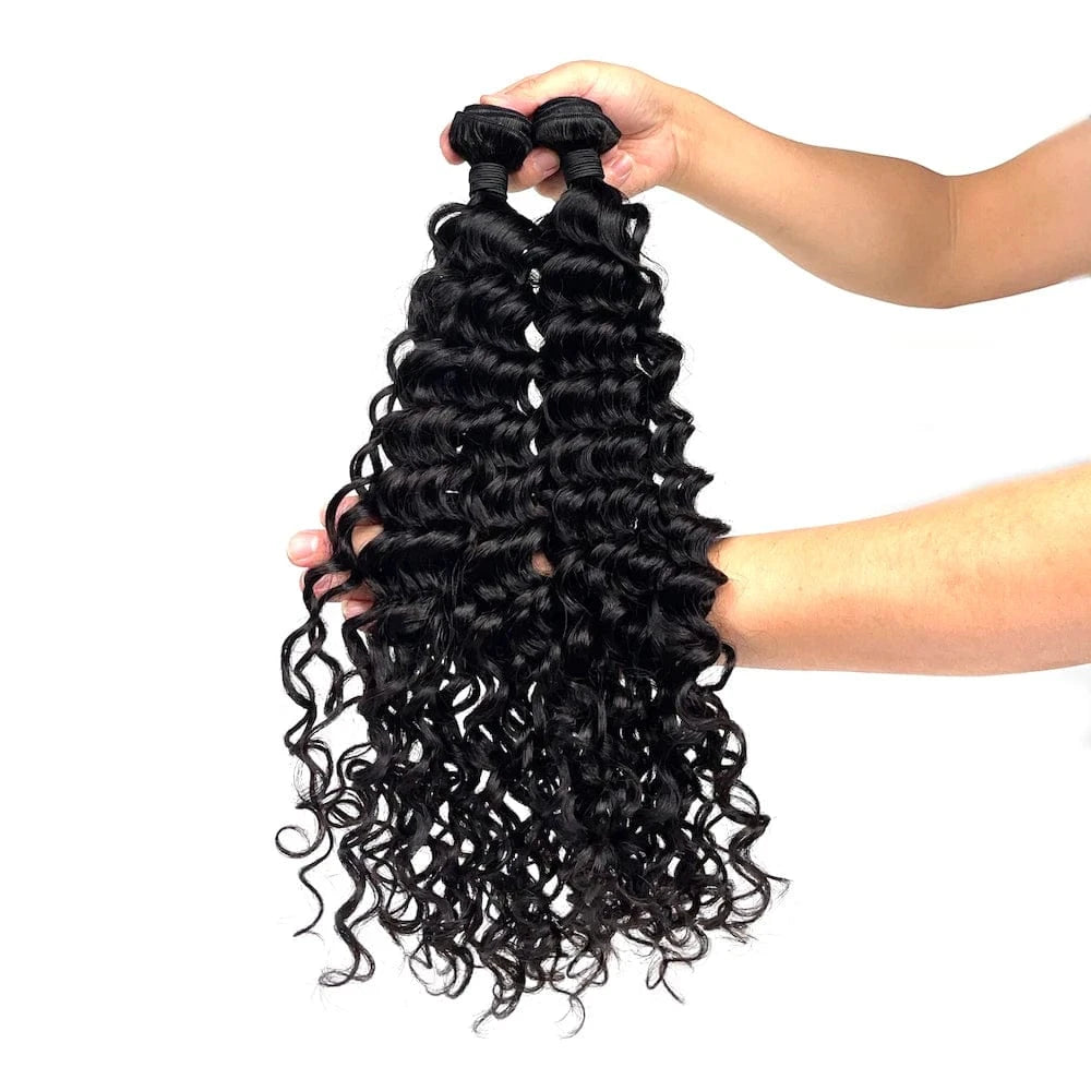 VMAE Remy Wholesale Unprocessed Deep Water Wave Mink Raw Brazilian Hair Weft Bundles Human Hair Extensions