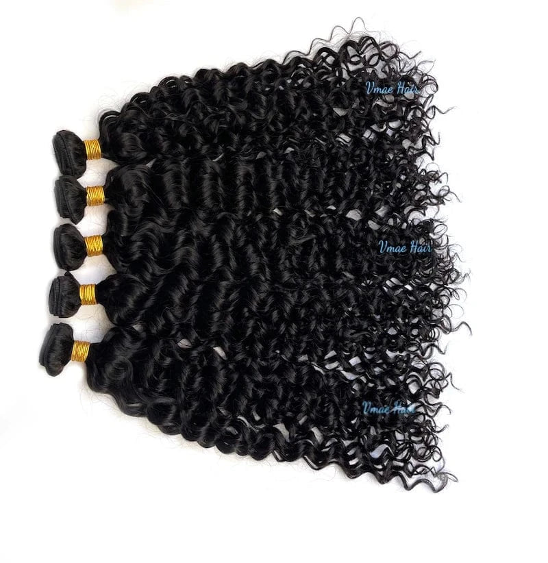 VMAE Remy Wholesale Unprocessed Deep Water Wave Mink Raw Brazilian Hair Weft Bundles Human Hair Extensions