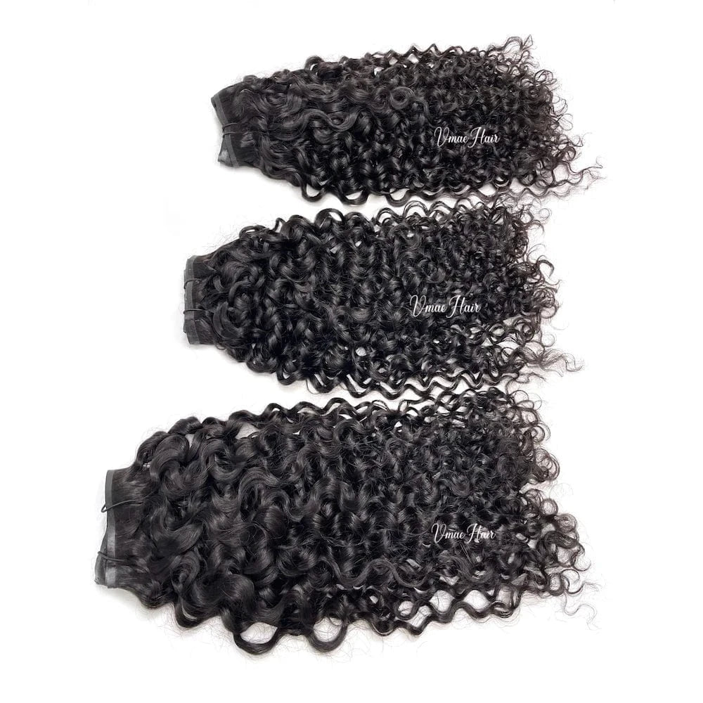 VMAE Seamless clip ins Indian Raw Cuticle Aligned more invisible soft clip in with thinner edge Human Hair Extensions