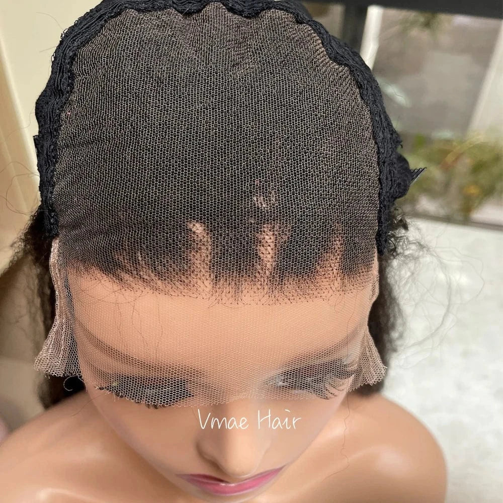VMAE Unprocessed Virgin Raw Coarse Straight Afro Kinky Curly 5*5 HD Lace Frontal Human Hair Wig Lace Front Wigs for Black Women