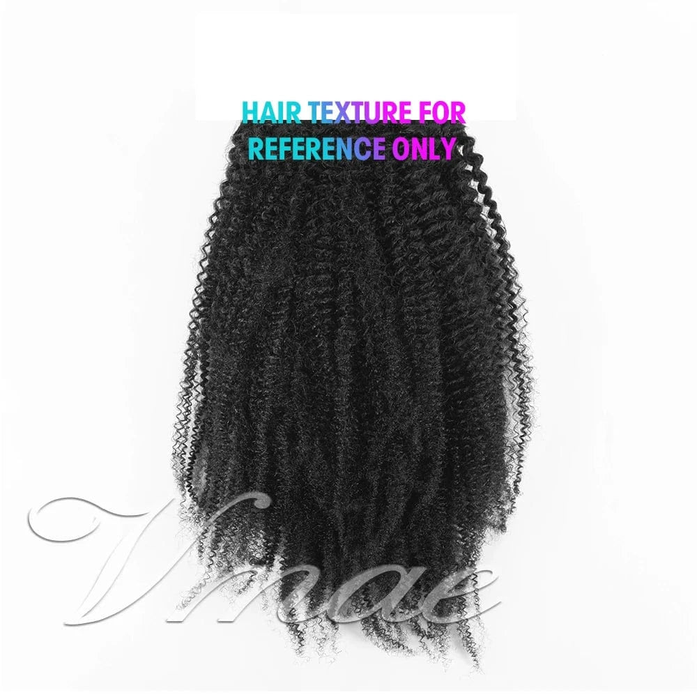 VMAE Virgin Remy Brazilian Cuticle Aligned 6D Hair Extension Machine Afro Kinky Curly 6D Human Hair Extensions