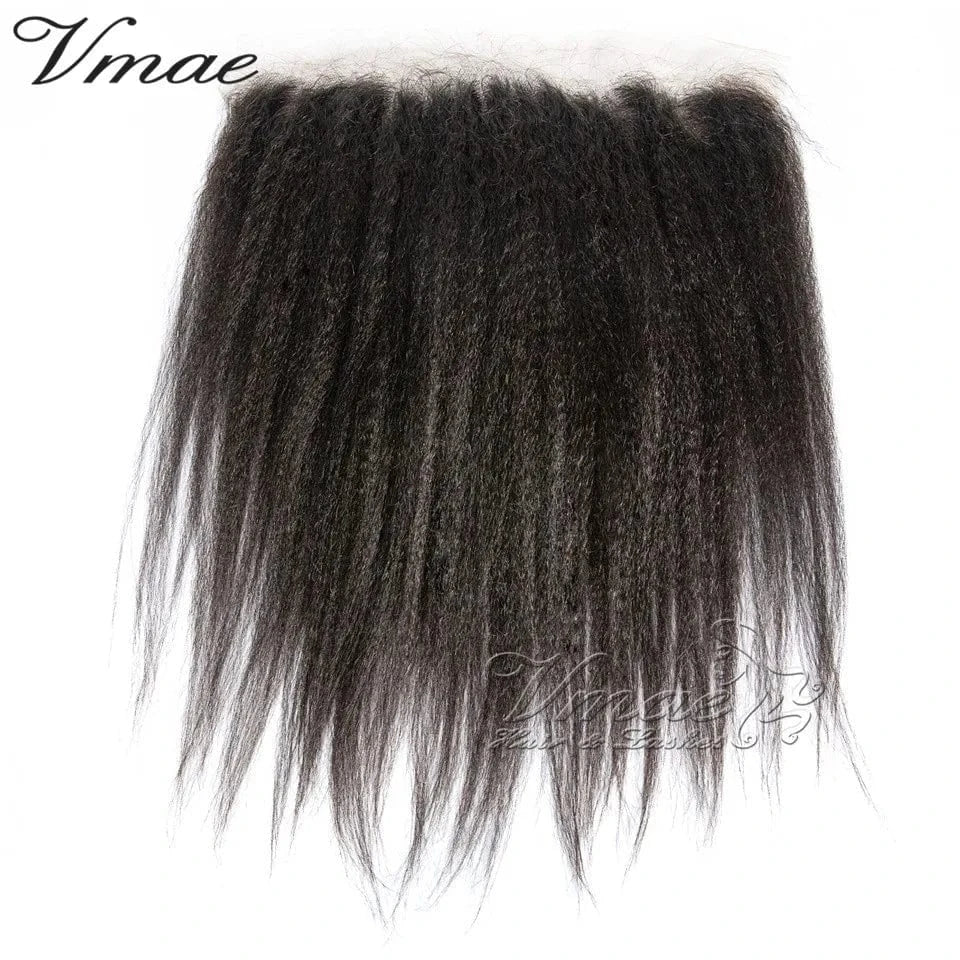 VMAE Wholesale 13*4 Afro Kinky Curly Cuticle Aligned Raw Vietnamese Human Hair Transparent HD Lace Frontal