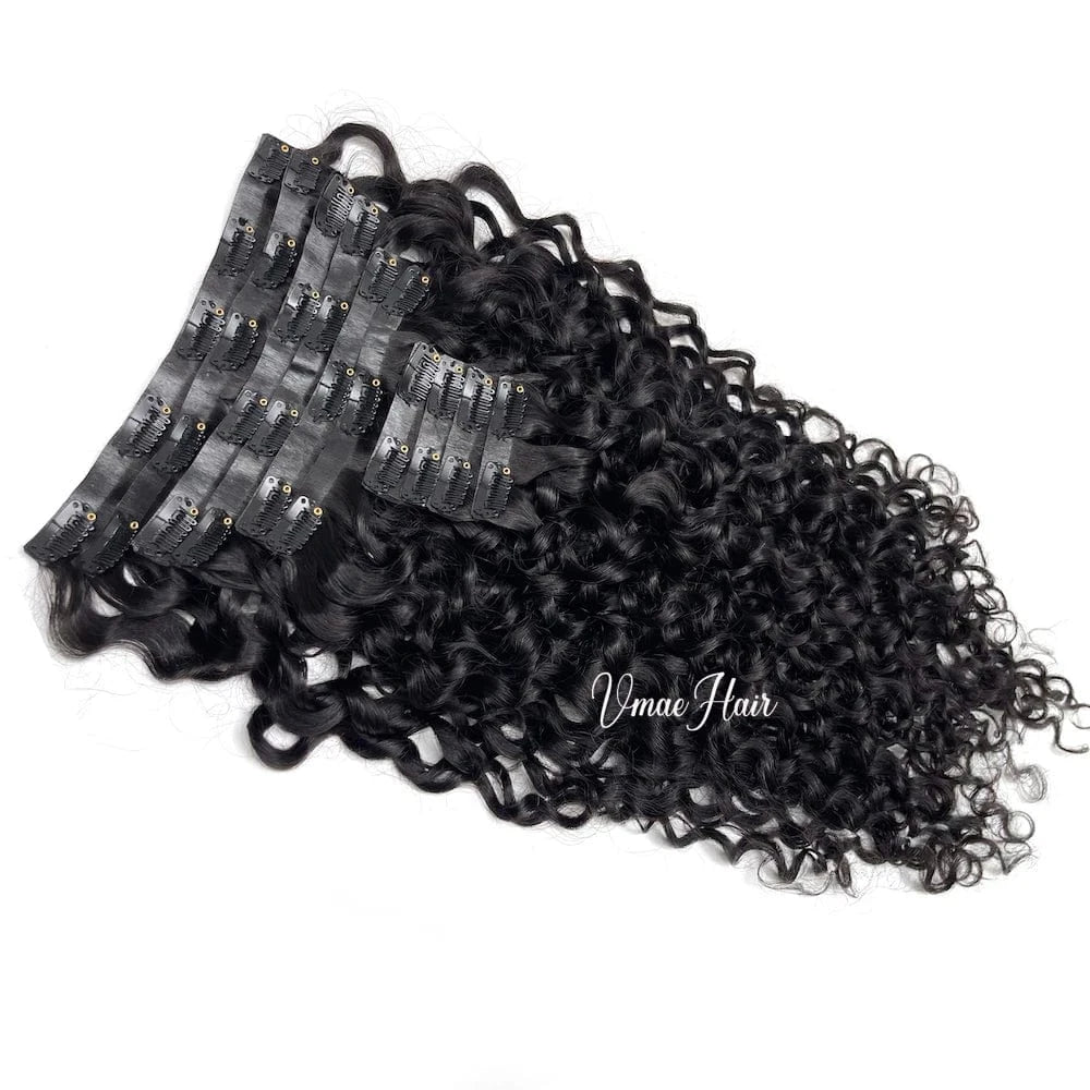 VMAE Wholesale 4B 4C Afro Kinky Curly Hair Extension Vietnamese Raw Cuticle Aligned Seamless PU Invisible Clip Ins Wave Style