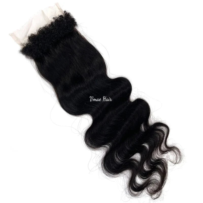 VMAE Wholesale Cuticle Aligned Body Natural Wave Remy Raw Brazilian Yaki Bone Straight Human Hair Bundles with Closure