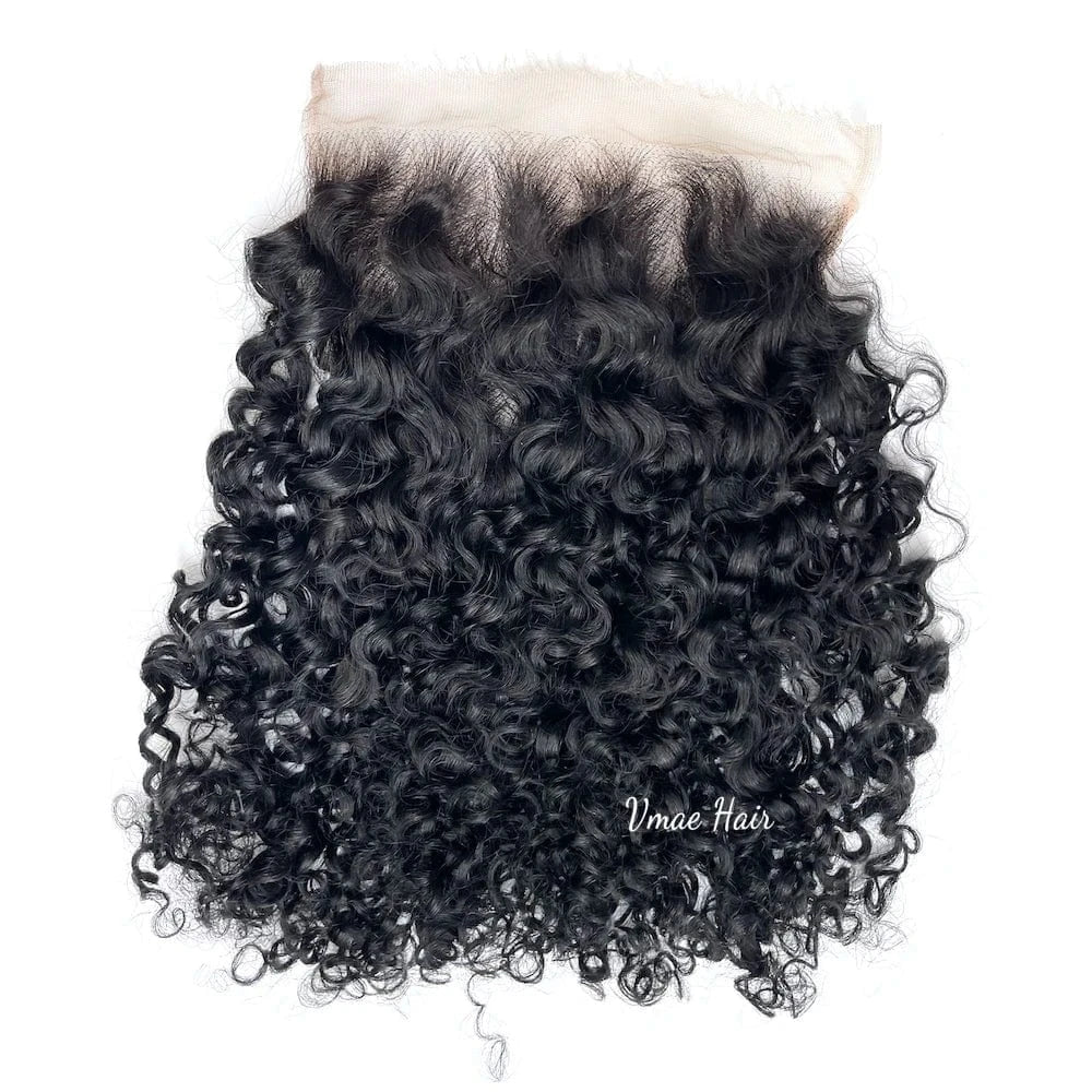 VMAE Wholesale Cuticle Aligned Raw Vietnamese Hair Kinky Straight Transparent 7*7 6*6 5*5 Lace Closure Human Virgin Extensions