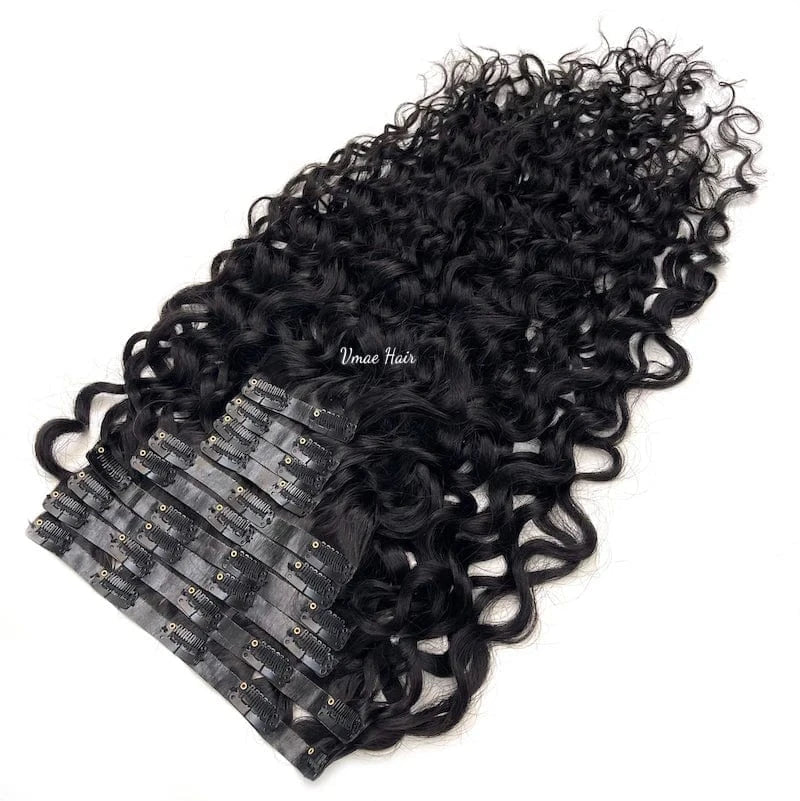 VMAE Wholesale Raw Vietnamese Remy Human Hair Afro Kinky Curly PU Genius Invisible Clip-in Seamless Clip In Hair Extension