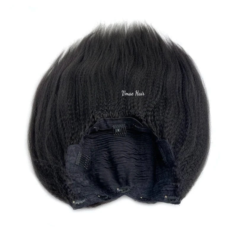 VMAE Wig Vendors Wholesale Cuticle Aligned Raw Human Hair Wig Natural Coarse Kinky Straight U V Part Human Hair Wigs for Black W