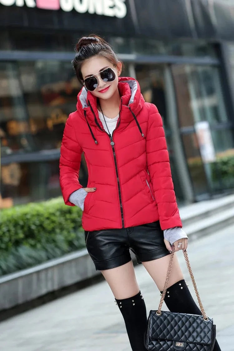 warm coat plus size candy color cotton padded jacket female long parka womens wadded jaqueta feminina
