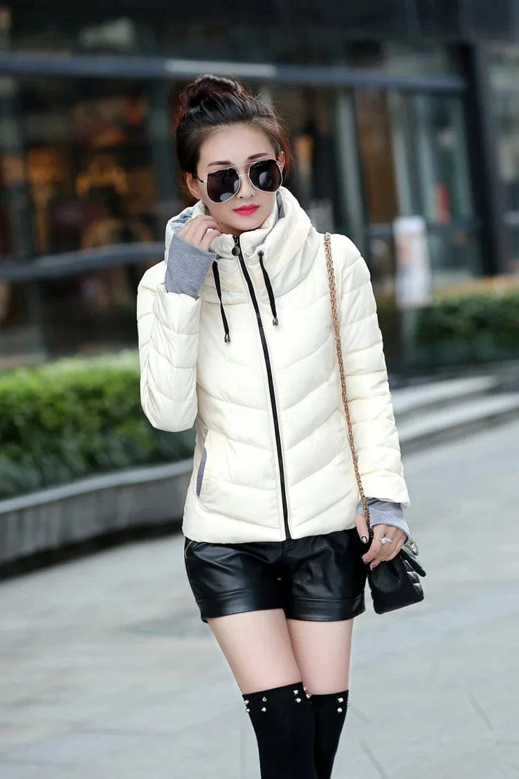 warm coat plus size candy color cotton padded jacket female long parka womens wadded jaqueta feminina