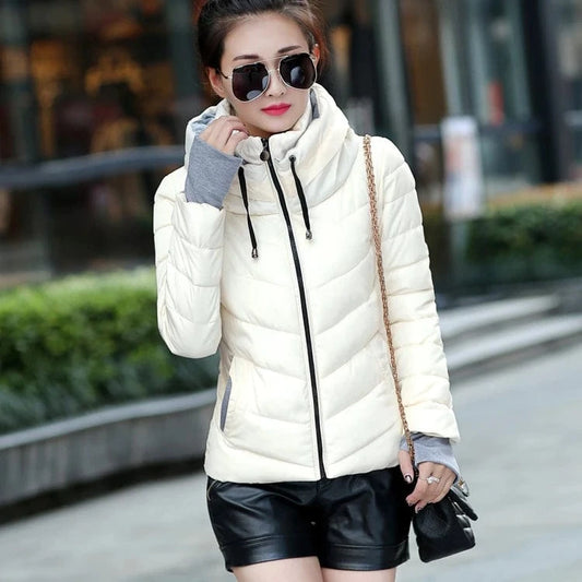 warm coat plus size candy color cotton padded jacket female long parka womens wadded jaqueta feminina