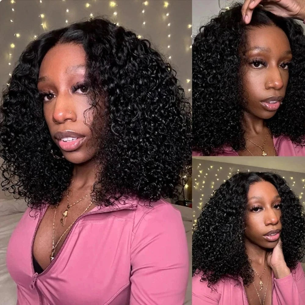 Water wave Remy Hair 13x4 Lace Front Wigs Human Hair Short Bob Wigs Pre Plucked With Baby Hair For Black Women
