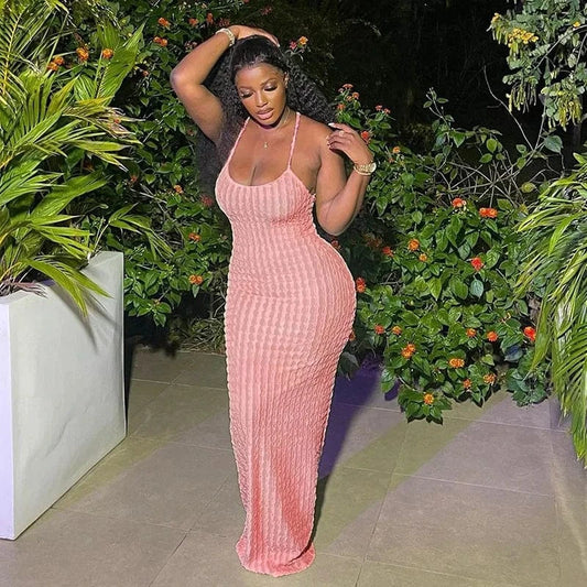 Weird Puss Cross Bandage Women Maxi Dress Vestidos Backless Sleeveless Summer Sexy Elegant Party Bodycon Beach Night Club Dress