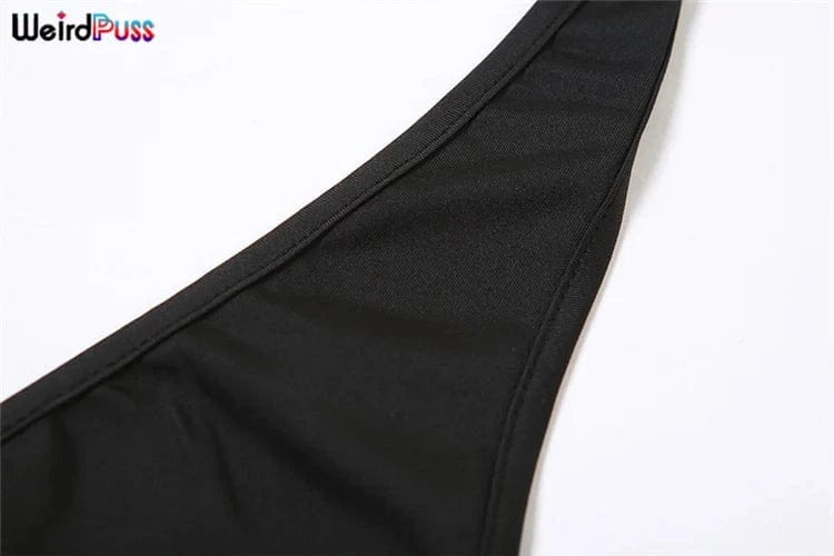 Weird Puss Halter Playsuits Women Fitness Sporty Backless Skinny Sleeveless V-Neck Casual Summer Solid Basic Streetwear Romper