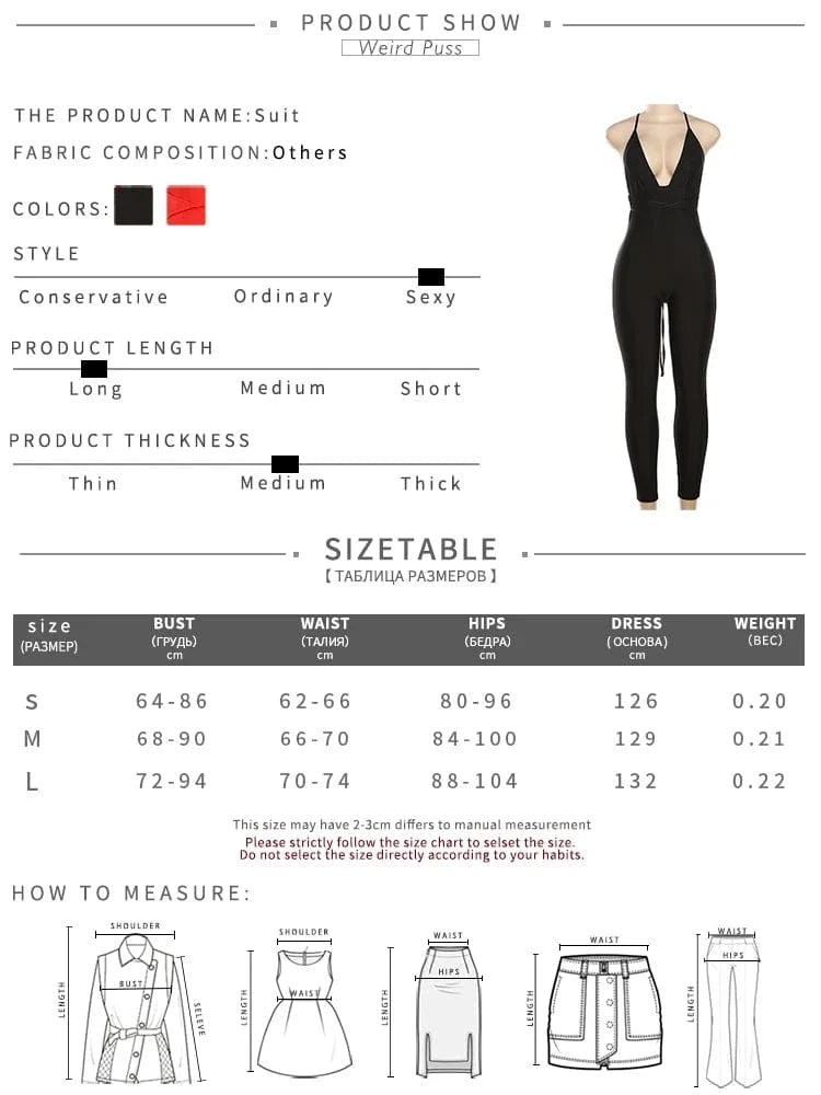 Weird Puss Hipster Fitness Jumpsuit Women Backless Sleeveless Deep v-Neck Cross Bandage Skinny Stretch Workout Sporty Streetwear