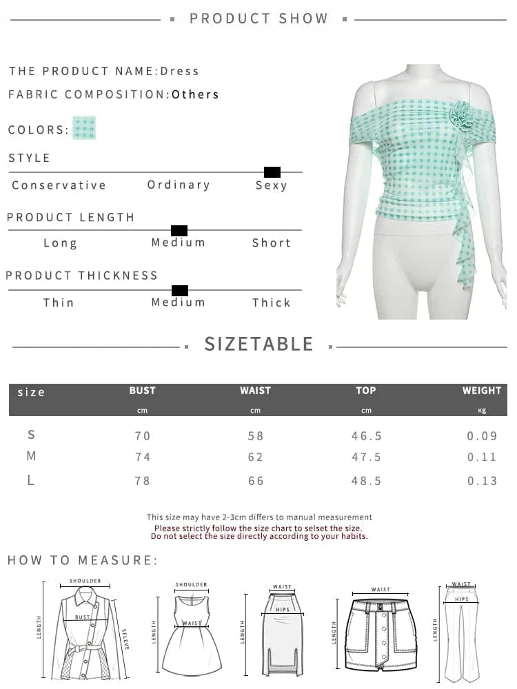 Weird Puss Plaid Print Applique Tops Women Mesh See Through Off Shoulder Backless Tassel Hot Girls Street Fashion Trend T-Shirts