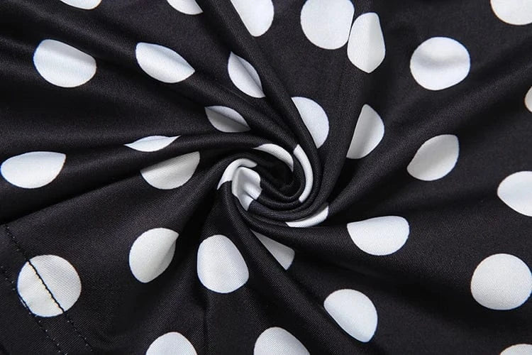 Weird Puss Polka Dot Print Tank Top Women Y2K Halter Swing Collar Backless Skinny Hottie Summer Midnight Street Basic Wild Vest