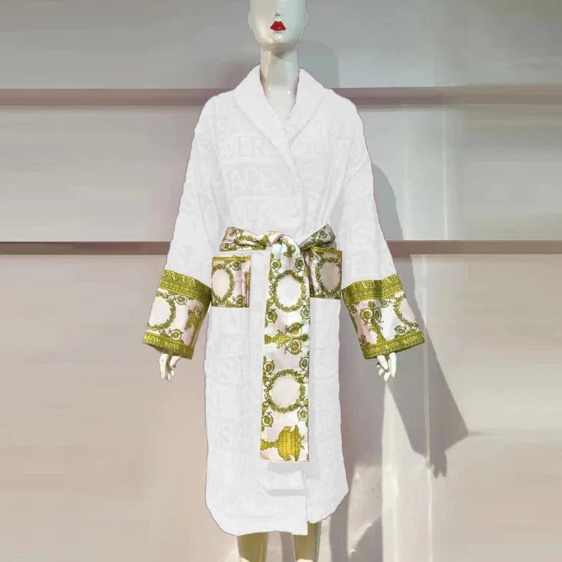 White 100% Cotton Solid Color Towel Shawl Bathrobe Fashion New Hot Selling Men's Women's Nightwear Bathrobe Sexy Lingerie 2 Orders