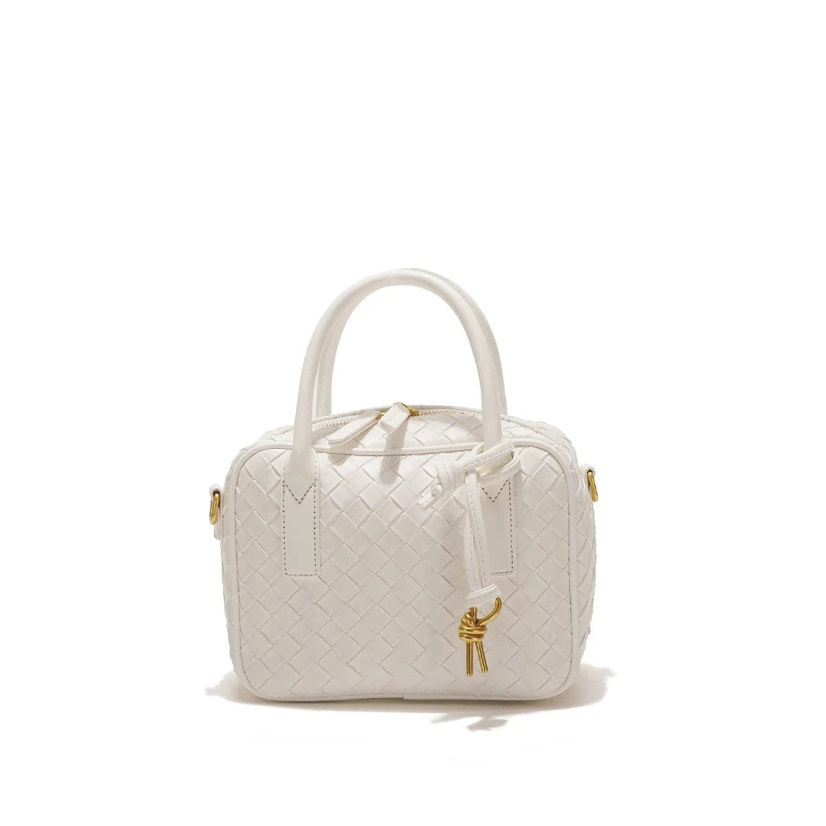 White 2024 New Europe and the United States retro braided bag high quality French ladies handbags fashion trend shoulder crossbody bag