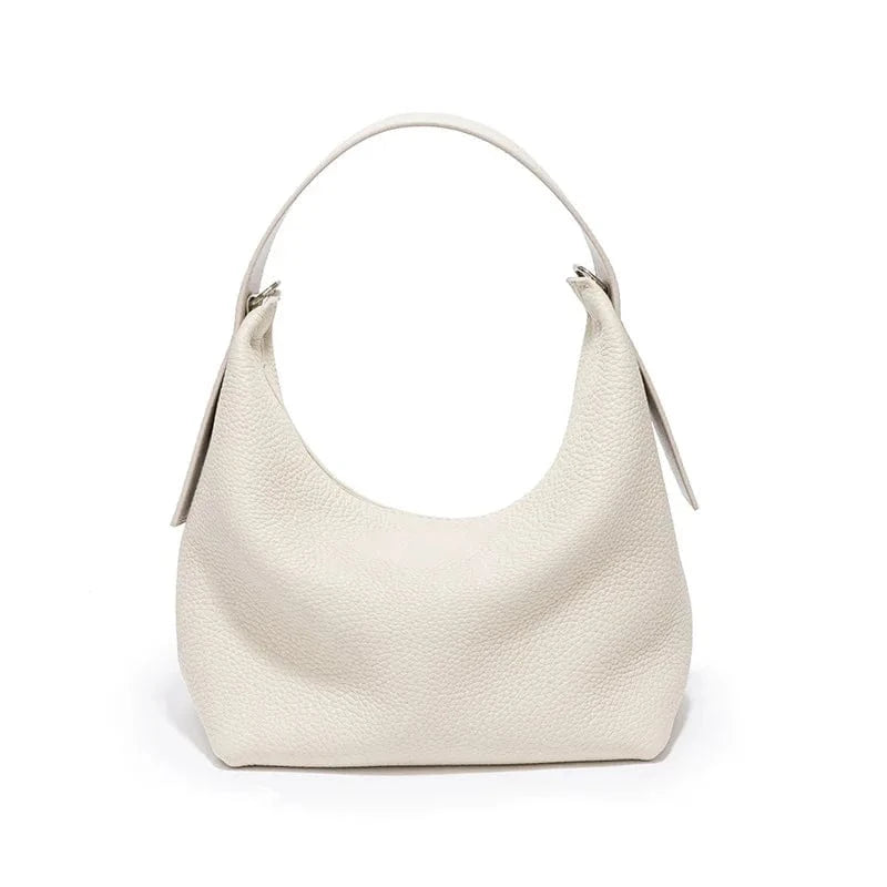 White / 21*14*21cm 2025 New High-end Vintage Lichee Pattern Genuine Leather Messenger Bag for Women High Quality Casual Women's Handbags