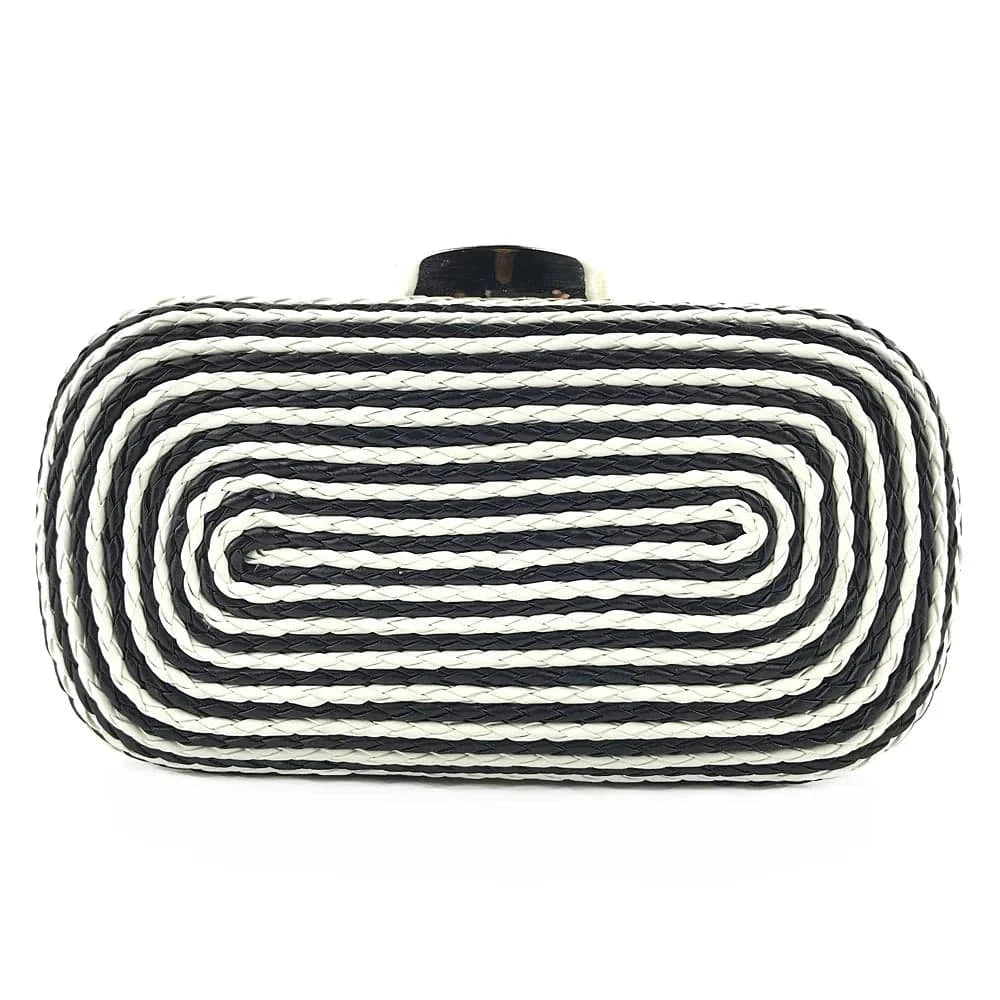 White black Luxury Ladies Evening Bling Glitter Sequins Clutch Bags Weave Evening Purse Shoulder Handbags