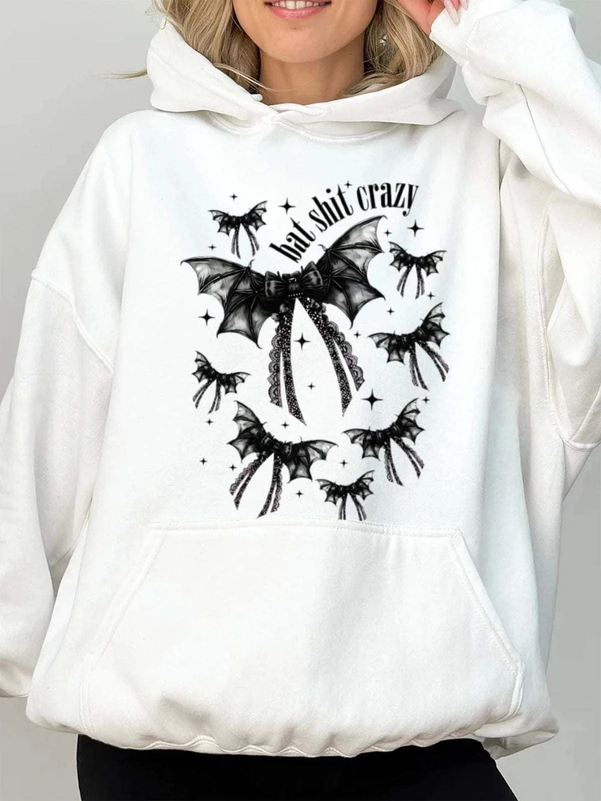 WHITE / S Hoodies New Autumn Winter Casual Belted Hoodies Lightweight Cotton Hooded Sweatshirt - Breathable Fabric with Contrast Stitching