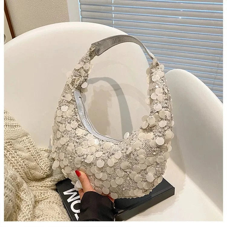 White Wholesale 2024 new fashion party club shiny sequined designer handbags womens bags