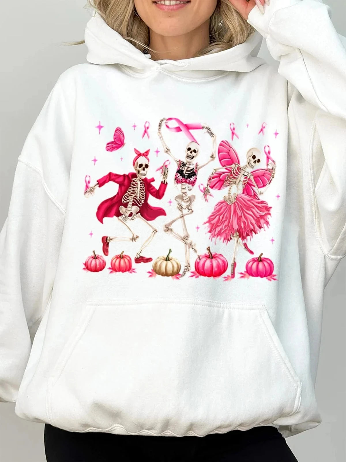 WHITE / XXL Women Sweatshirt Hoodies Heavy Weight Cotton Hooded Sweatshirt Sweater Men - Breathable Fabric with Contrast Stitching