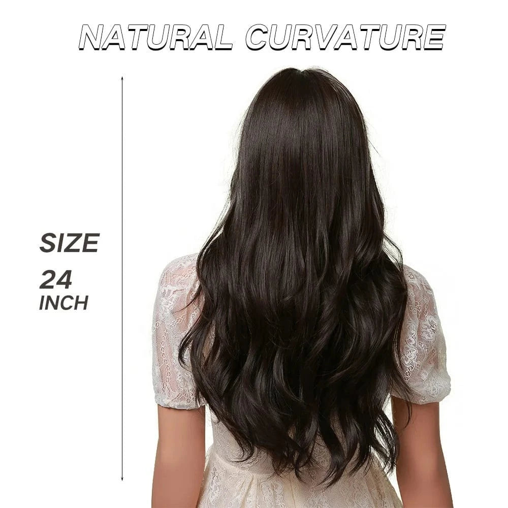 Whole Sale Nice Long Curly Ready Made Wig Manufacturer Product With Bangs Vendor Cheap Synthetic Hair Wavy Wigs For Black Women