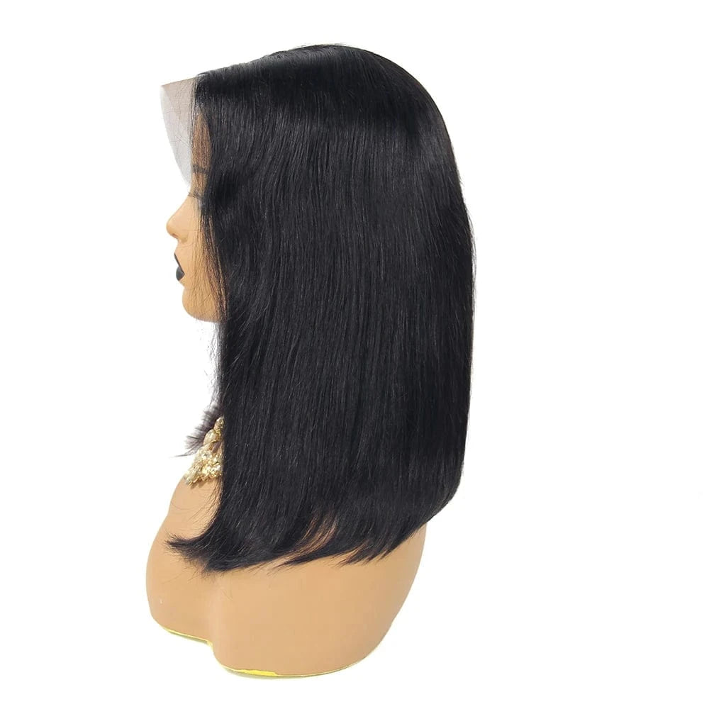 Wholesale 13*4 transparent lace bob full frontal wig, cuticles aligned virgin hair extensions wigs