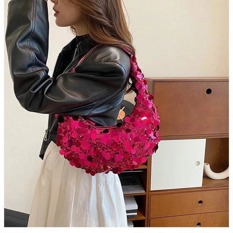Wholesale 2024 new fashion party club shiny sequined designer handbags womens bags